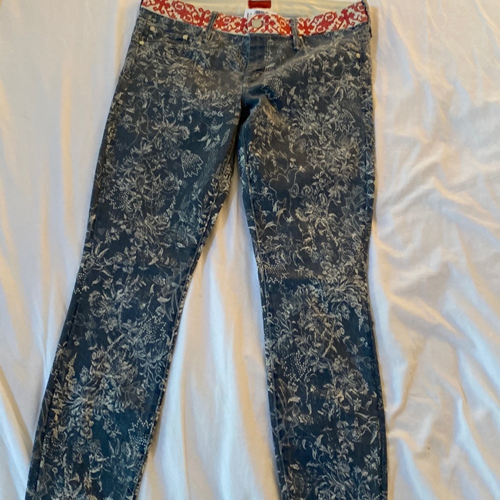 Aspire patterned denim low rise 28